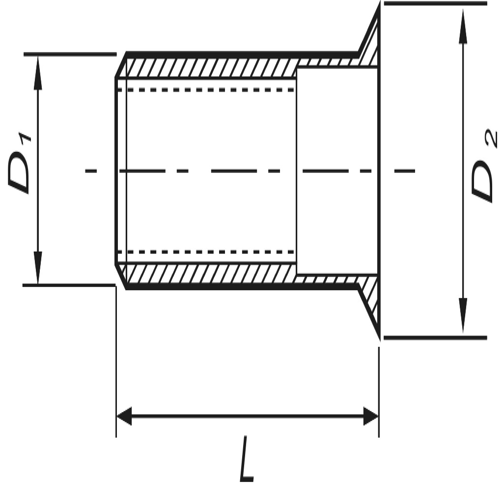 Senkkopf  M10 x 13 x 21 St verzinkt Blindnietmuttern 1,5-4,5